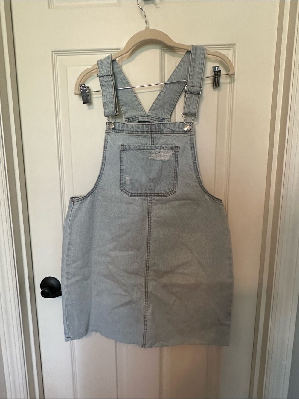 wild fable Light Wash Denim Overall Dress
